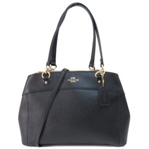 Coach Leather Satchel Bag in Black